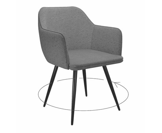 Стул DikLine 277 поворотный NS13 GRAPHITE, ножки черные | Интернет магазин мебели и декора LifeDekor