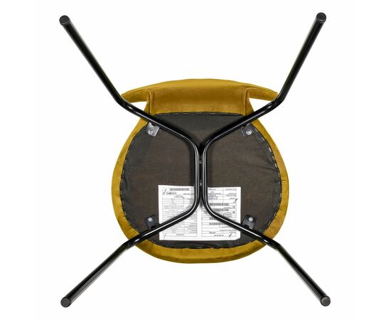 Стул Seven Style горчичный велюр с чёрными ножками, изображение 8 | Интернет магазин мебели и декора LifeDekor