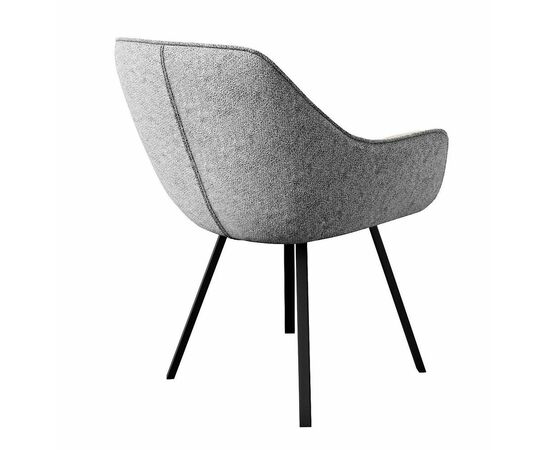 Стул DikLine 252 М поворотный, NS10 GREY, ножки черные, изображение 4 | Интернет магазин мебели и декора LifeDekor