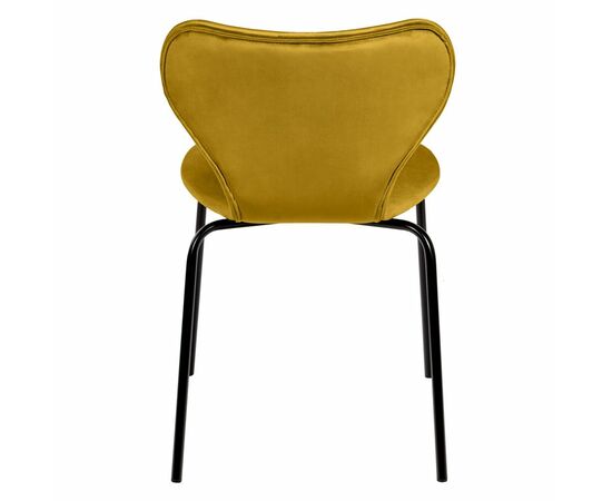 Стул Seven Style горчичный велюр с чёрными ножками, изображение 4 | Интернет магазин мебели и декора LifeDekor