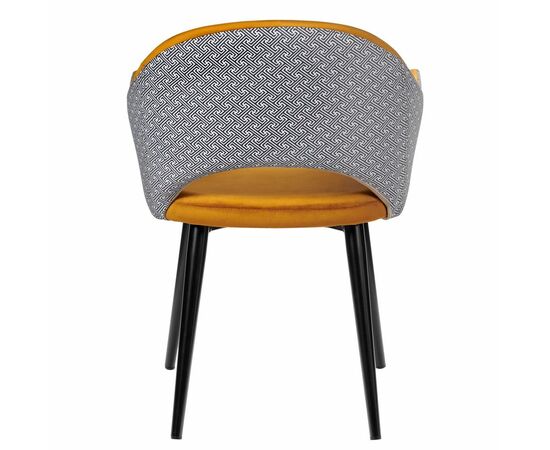 Стул Bruno горчичный с жаккардом, изображение 4 | Интернет магазин мебели и декора LifeDekor