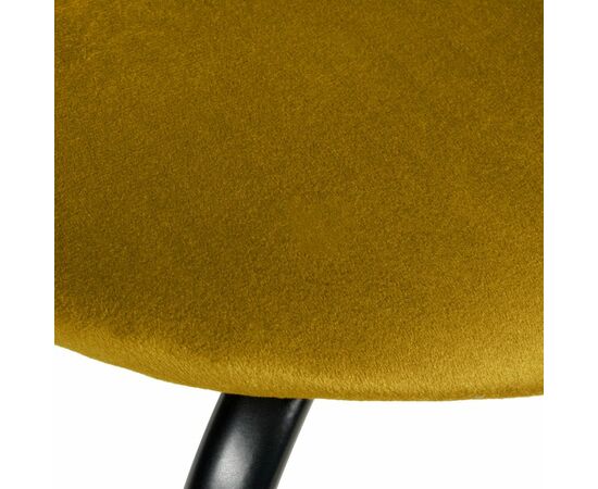 Стул Seven Style горчичный велюр с чёрными ножками, изображение 6 | Интернет магазин мебели и декора LifeDekor