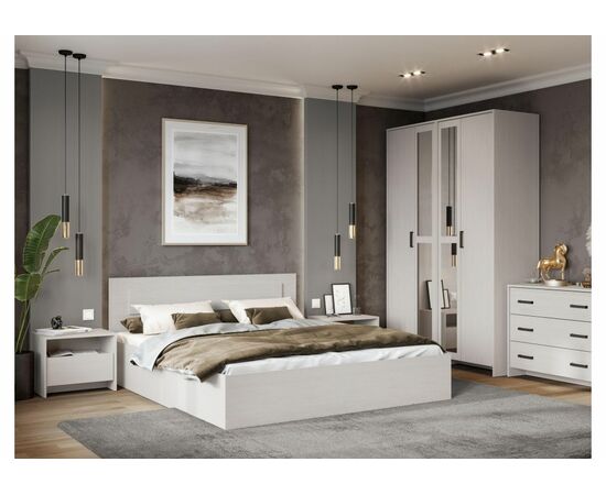 Кровать Taika 160х200 ясень анкор светлый, изображение 3 | Интернет магазин мебели и декора LifeDekor