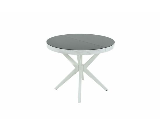 Стол Оскар D950 Glass, Белый, Стекло Чёрное, изображение 10 | Интернет магазин мебели и декора LifeDekor