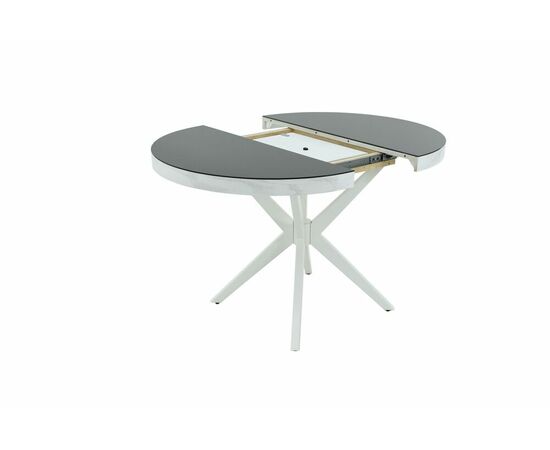 Стол Оскар D950 Glass, Белый, Стекло Чёрное, изображение 9 | Интернет магазин мебели и декора LifeDekor