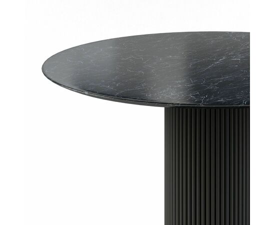 Стол круглый Nolan 120, керамика глянцевая, черная, изображение 2 | Интернет магазин мебели и декора LifeDekor