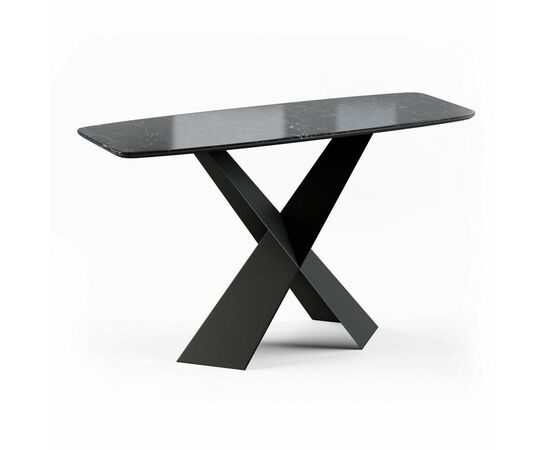 Консоль Tyler 130 керамика глянцевая, черная | Интернет магазин мебели и декора LifeDekor