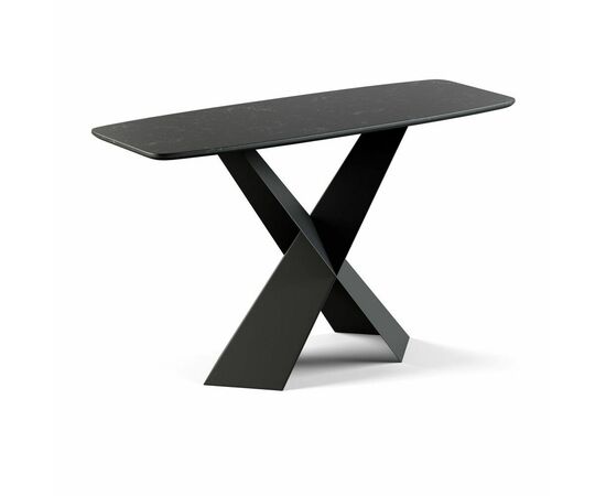 Консоль Tyler 130 керамика матовая, черная | Интернет магазин мебели и декора LifeDekor