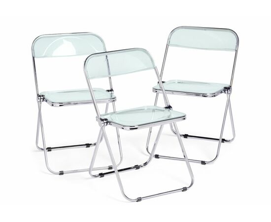Пластиковый стул Fold складной clear gray-blue, изображение 10 | Интернет магазин мебели и декора LifeDekor