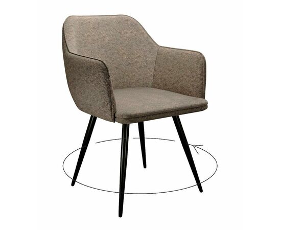 Стул DikLine 277 поворотный NS05 CAPPUCCINO, ножки черные | Интернет магазин мебели и декора LifeDekor