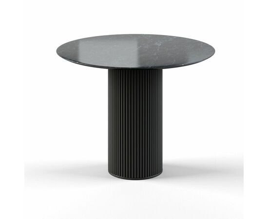 Стол круглый Nolan 100, керамика глянцевая, черная | Интернет магазин мебели и декора LifeDekor