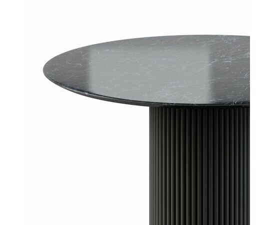 Стол круглый Nolan 100, керамика глянцевая, черная, изображение 2 | Интернет магазин мебели и декора LifeDekor