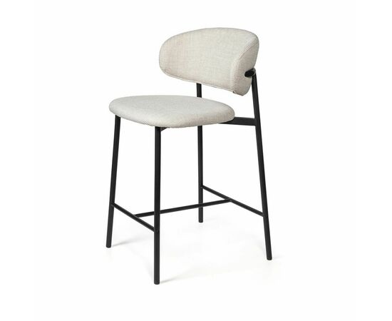 Стул полубарный Adele, ткань, светло-серый | Интернет магазин мебели и декора LifeDekor