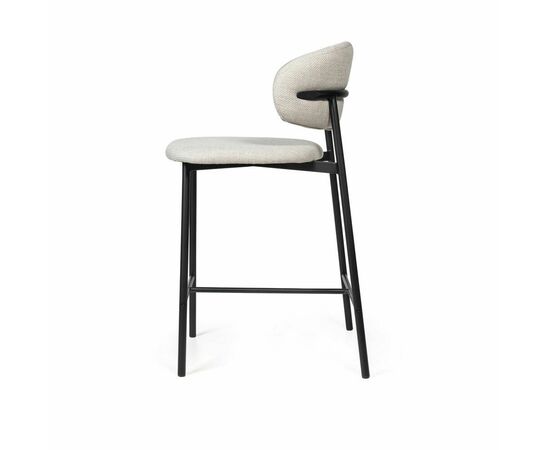 Стул полубарный Adele, ткань, светло-серый, изображение 3 | Интернет магазин мебели и декора LifeDekor