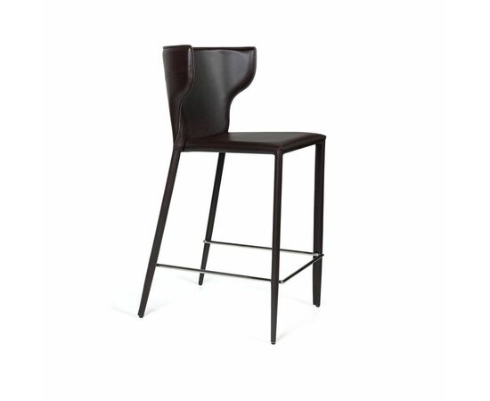 Стул полубарный Austin, кожа коричневый | Интернет магазин мебели и декора LifeDekor