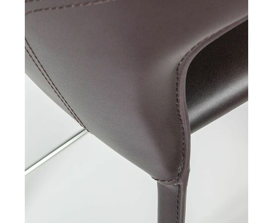 Стул полубарный Austin, кожа коричневый, изображение 9 | Интернет магазин мебели и декора LifeDekor