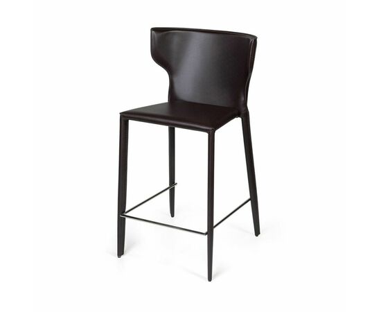 Стул полубарный Austin, кожа коричневый, изображение 3 | Интернет магазин мебели и декора LifeDekor