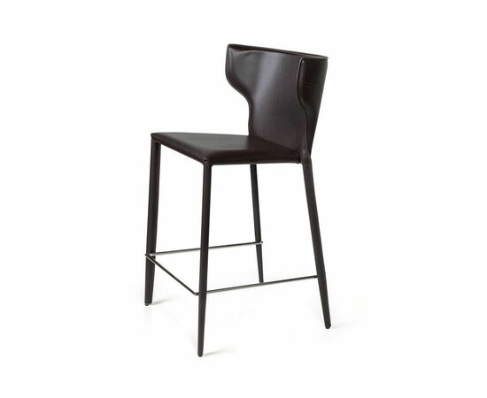 Стул полубарный Austin, кожа коричневый, изображение 4 | Интернет магазин мебели и декора LifeDekor