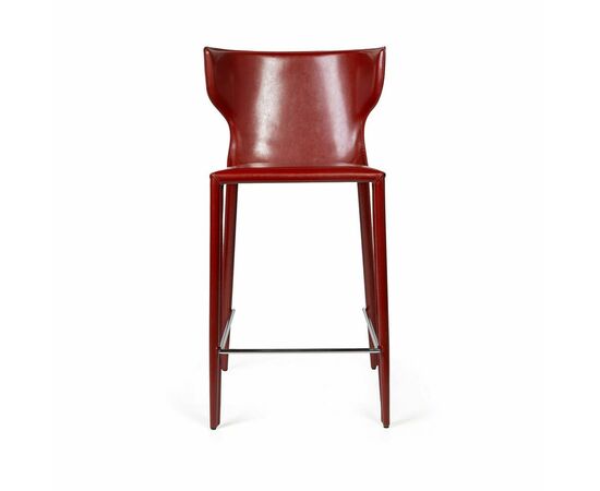 Стул полубарный Austin, кожа ретро-красный, изображение 2 | Интернет магазин мебели и декора LifeDekor