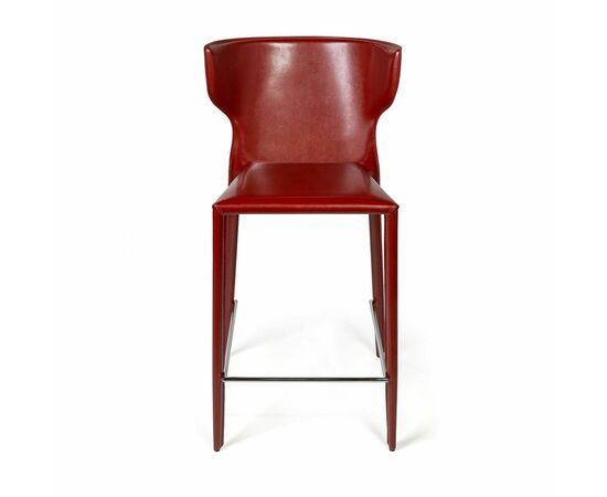 Стул полубарный Austin, кожа ретро-красный, изображение 8 | Интернет магазин мебели и декора LifeDekor