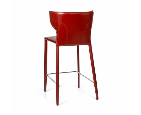 Стул полубарный Austin, кожа ретро-красный, изображение 5 | Интернет магазин мебели и декора LifeDekor