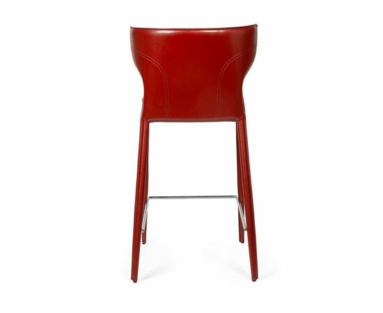 Стул полубарный Austin, кожа ретро-красный, изображение 6 | Интернет магазин мебели и декора LifeDekor