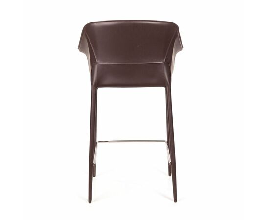 Стул полубарный GIO, кожа коричневый, изображение 6 | Интернет магазин мебели и декора LifeDekor