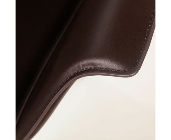 Стул  с подлокотниками GIO, кожа коричневый, изображение 11 | Интернет магазин мебели и декора LifeDekor