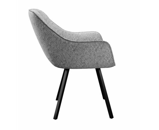 Стул DikLine 252 М поворотный, NS10 GREY, ножки черные, изображение 3 | Интернет магазин мебели и декора LifeDekor