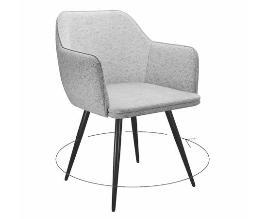 Стул DikLine 277 поворотный NS10 GREY, ножки черные | Интернет магазин мебели и декора LifeDekor