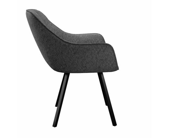 Стул DikLine 252 М поворотный, NS13 GRAPHITE, ножки черные, изображение 3 | Интернет магазин мебели и декора LifeDekor