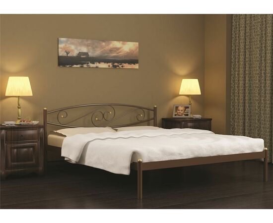 Кровать двуспальная Волна (120х200/металлическое основание) Бежевый | Интернет магазин мебели и декора LifeDekor