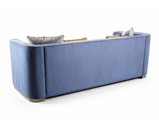 Komo диван-кровать трехместный, велюр синий, изображение 8 | Интернет магазин мебели и декора LifeDekor