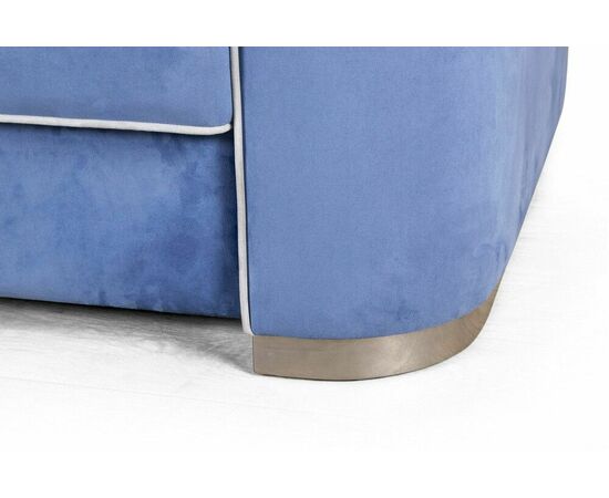 Komo диван-кровать трехместный, велюр синий, изображение 9 | Интернет магазин мебели и декора LifeDekor