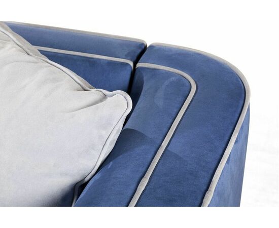 Komo диван-кровать трехместный, велюр синий, изображение 11 | Интернет магазин мебели и декора LifeDekor