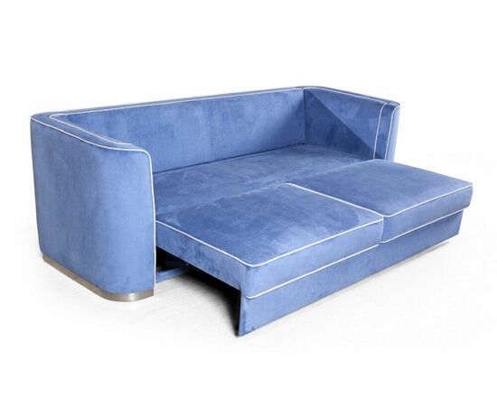 Komo диван-кровать трехместный, велюр синий, изображение 16 | Интернет магазин мебели и декора LifeDekor