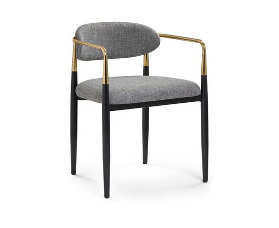 Стул на металлокаркасе Lord gray / black / gold | Интернет магазин мебели и декора LifeDekor