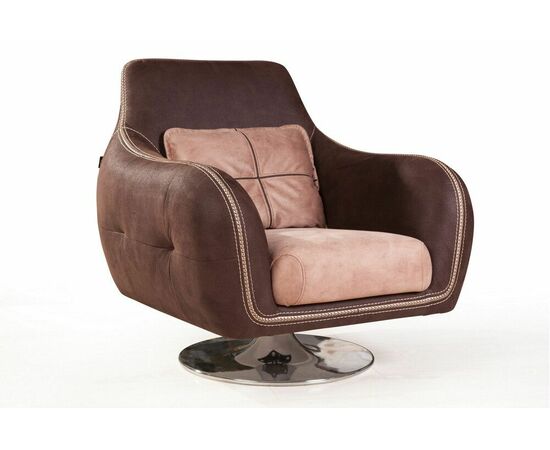 Napoli (Неаполь) кресло на хромированной опоре, замша | Интернет магазин мебели и декора LifeDekor