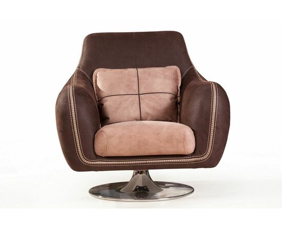 Napoli (Неаполь) кресло на хромированной опоре, замша, изображение 2 | Интернет магазин мебели и декора LifeDekor