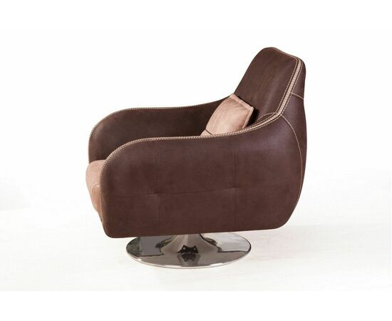 Napoli (Неаполь) кресло на хромированной опоре, замша, изображение 3 | Интернет магазин мебели и декора LifeDekor