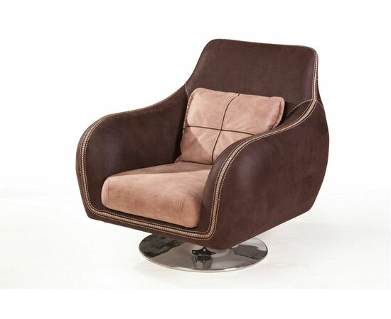 Napoli (Неаполь) кресло на хромированной опоре, замша, изображение 6 | Интернет магазин мебели и декора LifeDekor