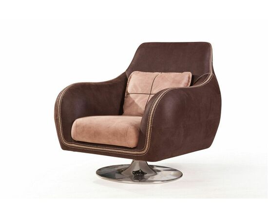 Napoli (Неаполь) кресло на хромированной опоре, замша, изображение 7 | Интернет магазин мебели и декора LifeDekor