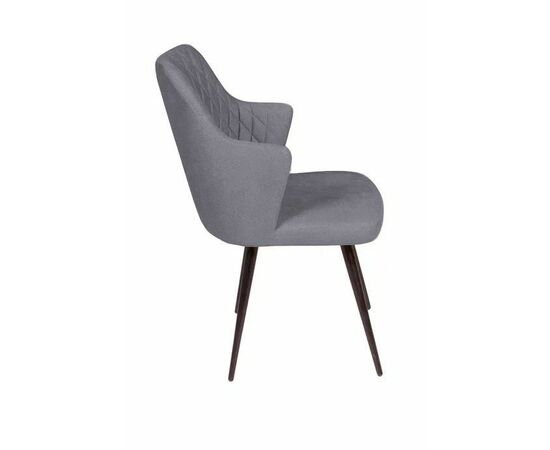 Стул поворотный на 90 градусов, функция возврата, антишум Hunt ромб, бархат серый 27 / чёрный конус, изображение 3 | Интернет магазин мебели и декора LifeDekor