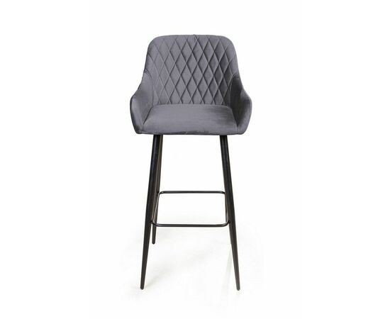 Стул барный Robert, бархат серый 27, изображение 2 | Интернет магазин мебели и декора LifeDekor
