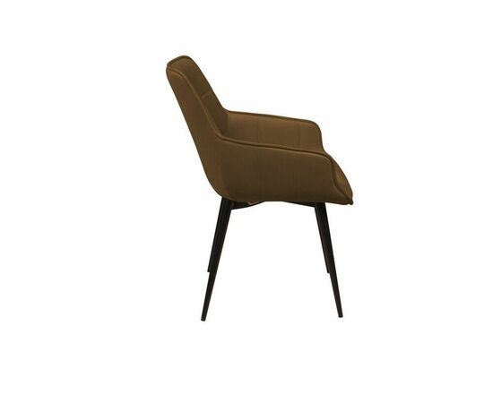 Стул с подлокотниками Capri, бархат коричневый 12 / опора конус, изображение 7 | Интернет магазин мебели и декора LifeDekor