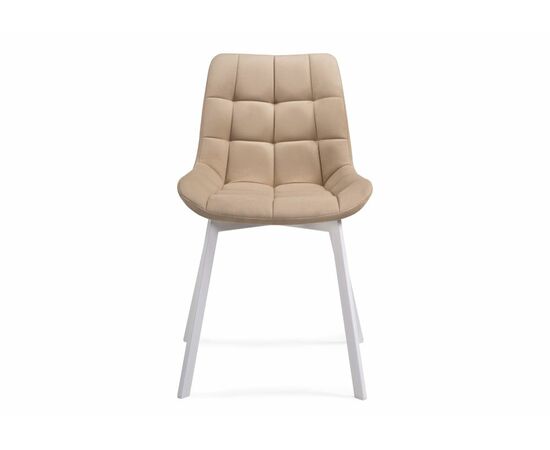 Стул на металлокаркасе Челси белый / бежевый, изображение 2 | Интернет магазин мебели и декора LifeDekor