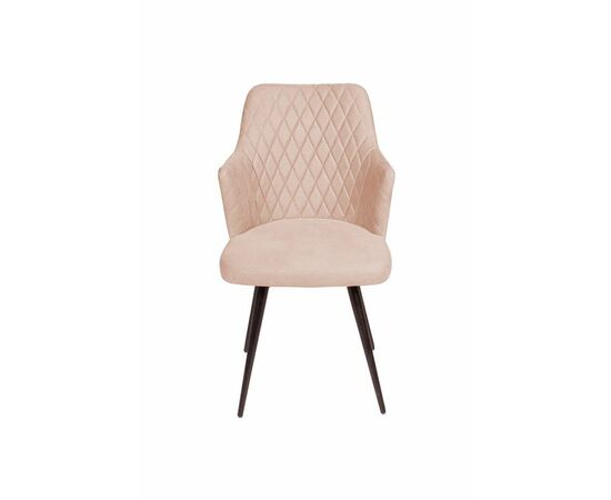 Стул поворотный на 90 градусов, функция возврата, антишум Hunt ромб, бархат бежевый 5 / чёрный конус, изображение 3 | Интернет магазин мебели и декора LifeDekor