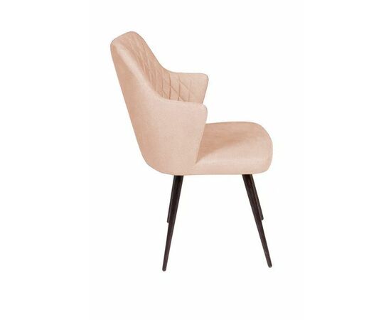 Стул поворотный на 90 градусов, функция возврата, антишум Hunt ромб, бархат бежевый 5 / чёрный конус, изображение 4 | Интернет магазин мебели и декора LifeDekor