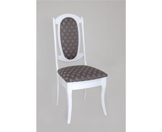 Стул "Королевский" (Белый/ткань Серая корона (Баскет 142/2)) | Интернет магазин мебели и декора LifeDekor