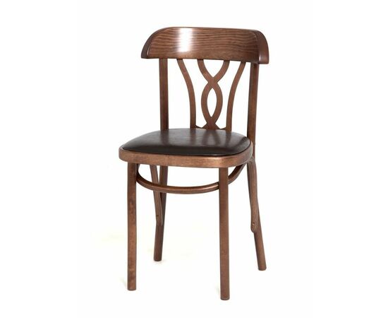 Стул Астра Восьмерка мягкий (темный тон, экокожа коричневая) | Интернет магазин мебели и декора LifeDekor